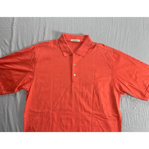 Peter Millar Double Mercerized Cotton Polo Shirt. Peach, Men's SIze L. EUC!!